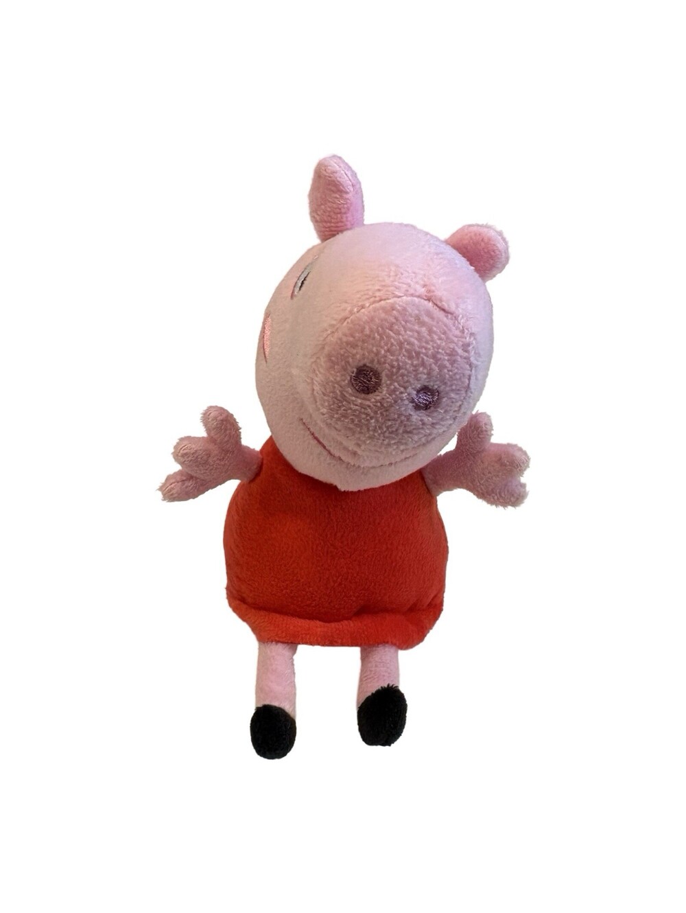 Peppa Pig Plush Stuffed Animal Toy Pink with Orange Dress Hasbro 8 Inch